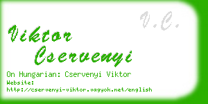 viktor cservenyi business card